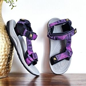 💜 Camel Crown Purple Desert Print Hiking Sandals Adjustable Sport Sandals 8.5